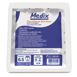 Par de Luvas Cirúrgica Estéril de Látex 7,0 - Medix