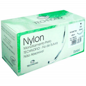 Fio de Sutura de Nylon 3.0 com agulha 2,0 cm C/ 24UN - Technofio